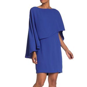 Trina Turk Adore Layered Shift dress Blue M/M NWT